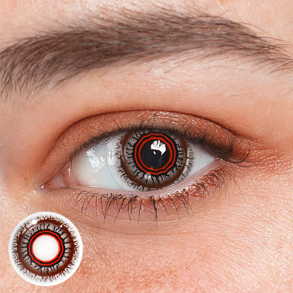 Cosplay Spider Obscura Red Coloured Contact Lenses